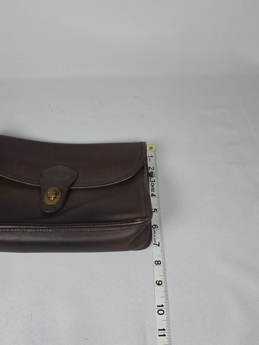 COACH Vintage Brown Leather Men’s Turnlock Clutch Wristlet Bag 9971 USA M OS - Picture 6 of 15